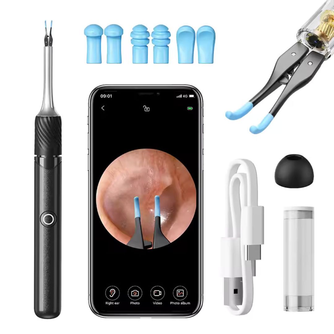 Nettoyeur d’oreilles intelligent sans fil avec caméra (Android/iOS)