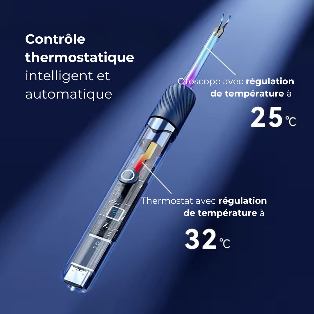 Nettoyeur d’oreilles intelligent sans fil avec caméra (Android/iOS)