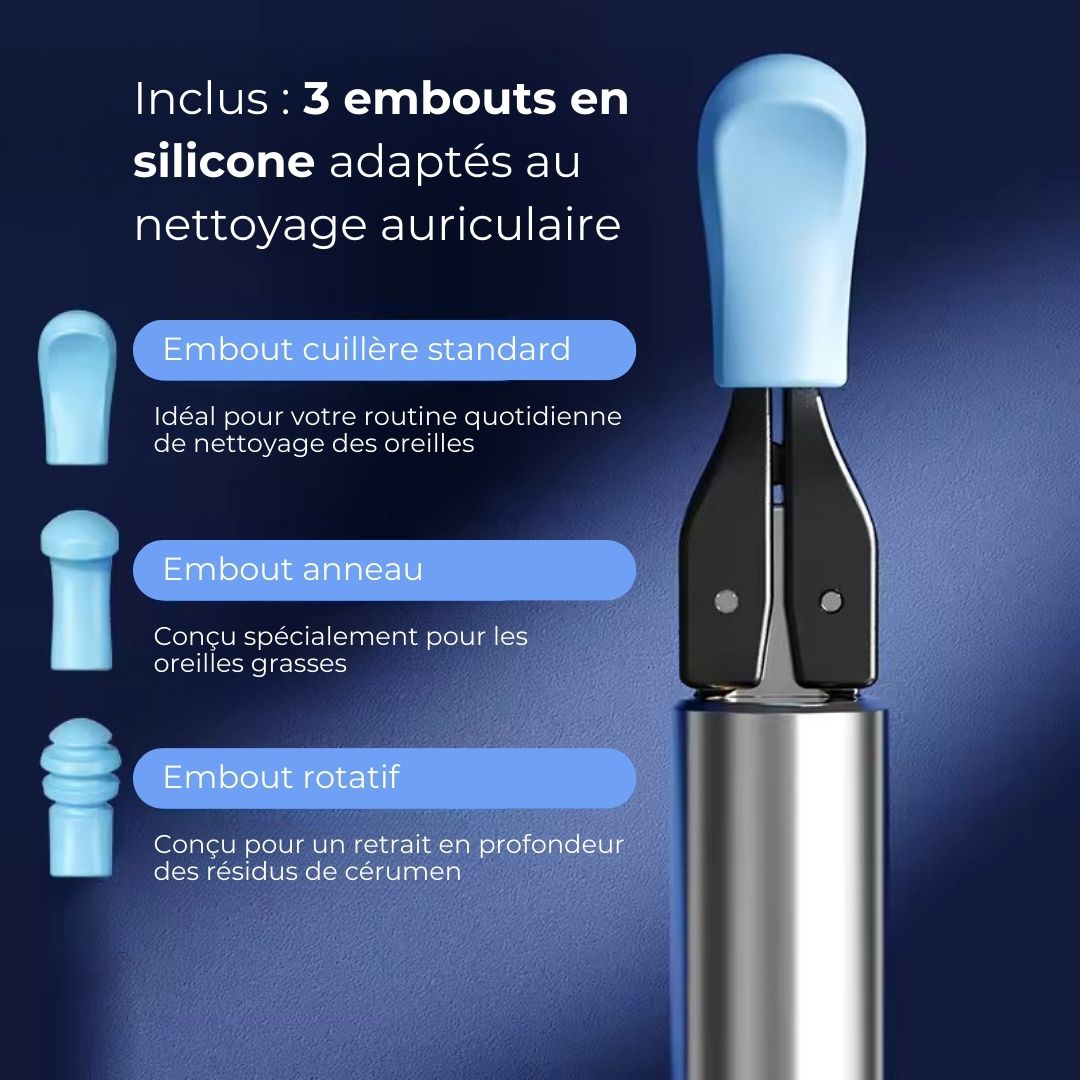 Nettoyeur d’oreilles intelligent sans fil avec caméra (Android/iOS)